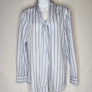 Banana Republic Blue and White Striped Blouse